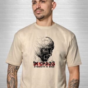 Camiseta Regular Chaos bege masculina