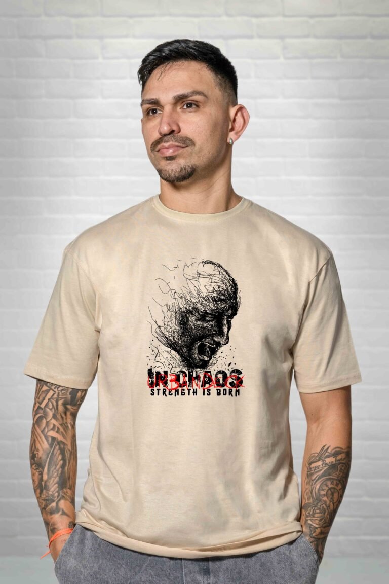 Camiseta Regular Chaos bege masculina