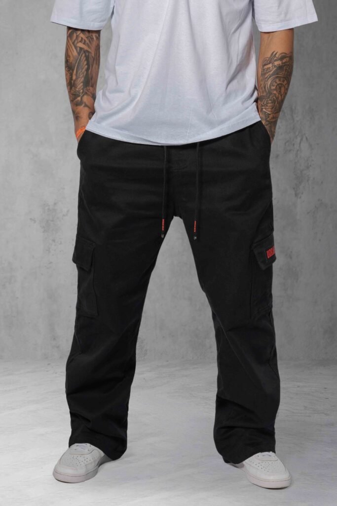 Calça Cargo Street 6 Bolsos preta streetwear