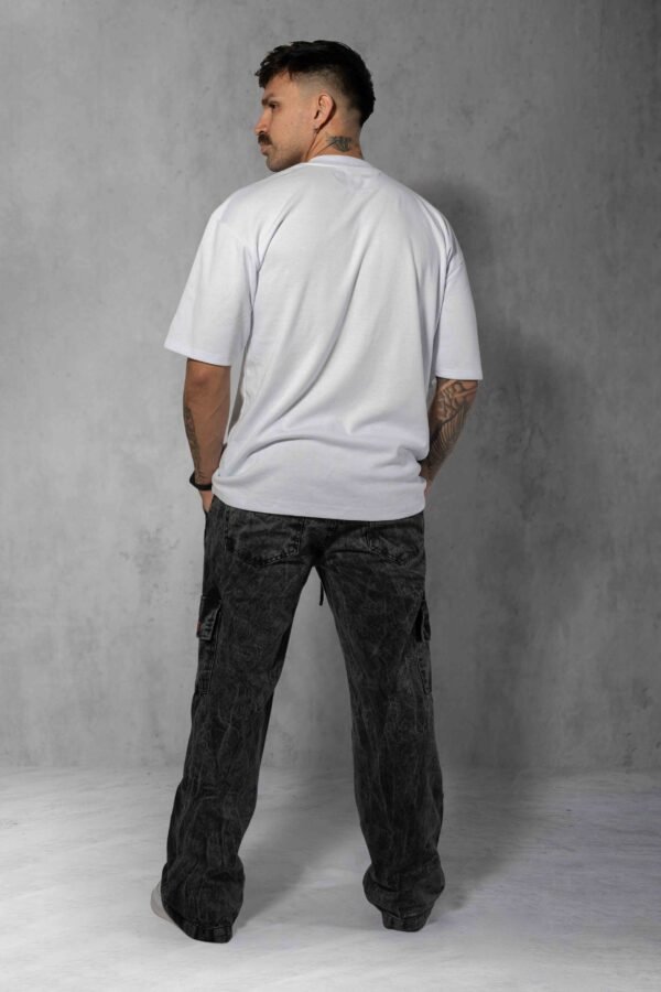 Camiseta Oversized Essential Premium 250g branca bordada