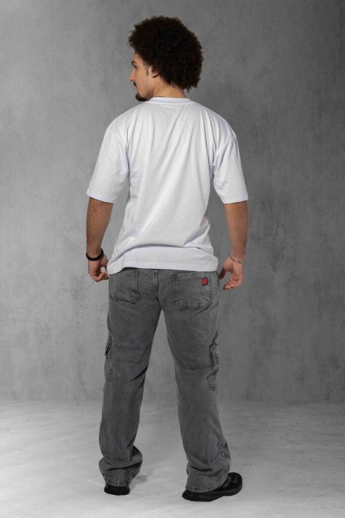 Camiseta Oversized Essential Premium 250g branca bordada