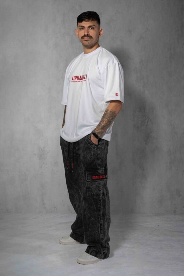 Camiseta Oversized Essential Premium 250g branca bordada