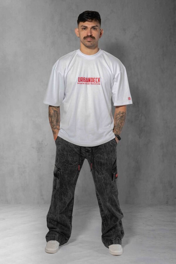 Camiseta Oversized Essential Premium 250g branca bordada