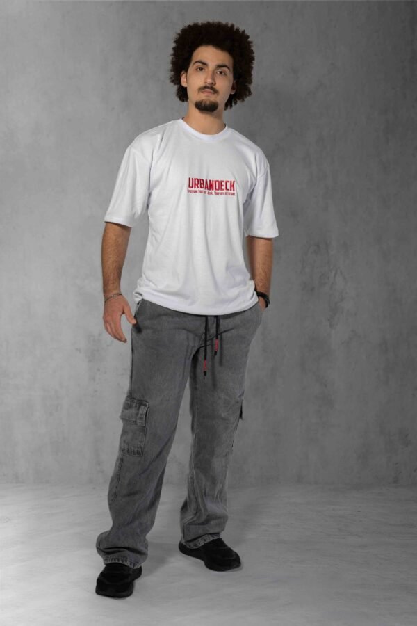 Camiseta Oversized Essential Premium 250g branca bordada