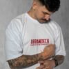 Camiseta Oversized Essential Premium 250g branca bordada