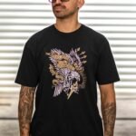 Camiseta Regular Parabellum preta estampada