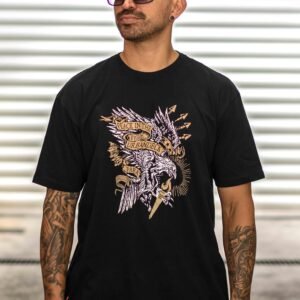 Camiseta Regular Parabellum preta estampada