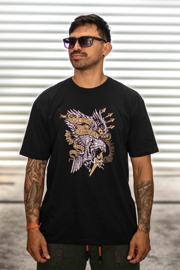 Camiseta Regular Parabellum preta estampada